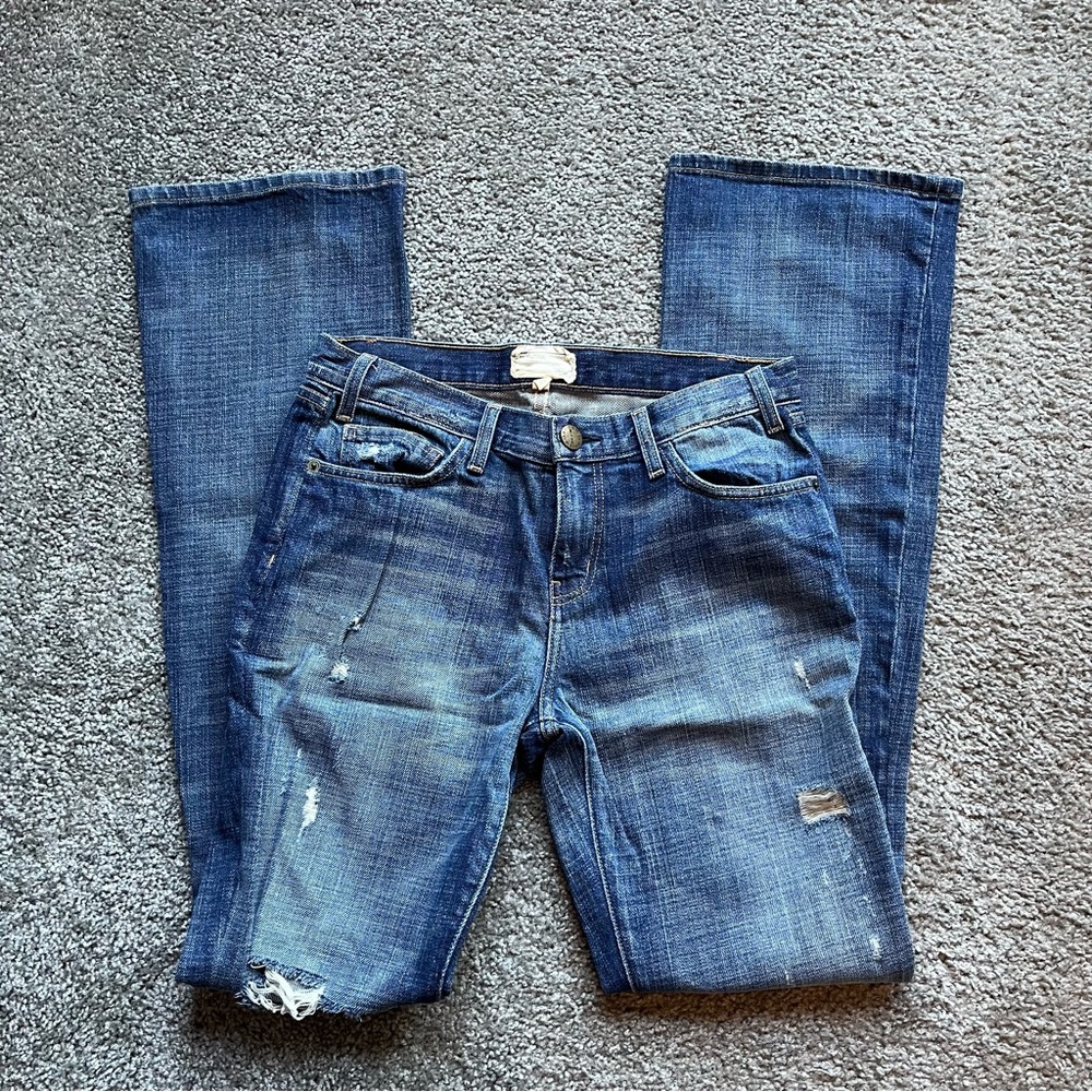Current/Elliot Womens High Waisted Stilleto Jeans Size 28 Boho Made in USA